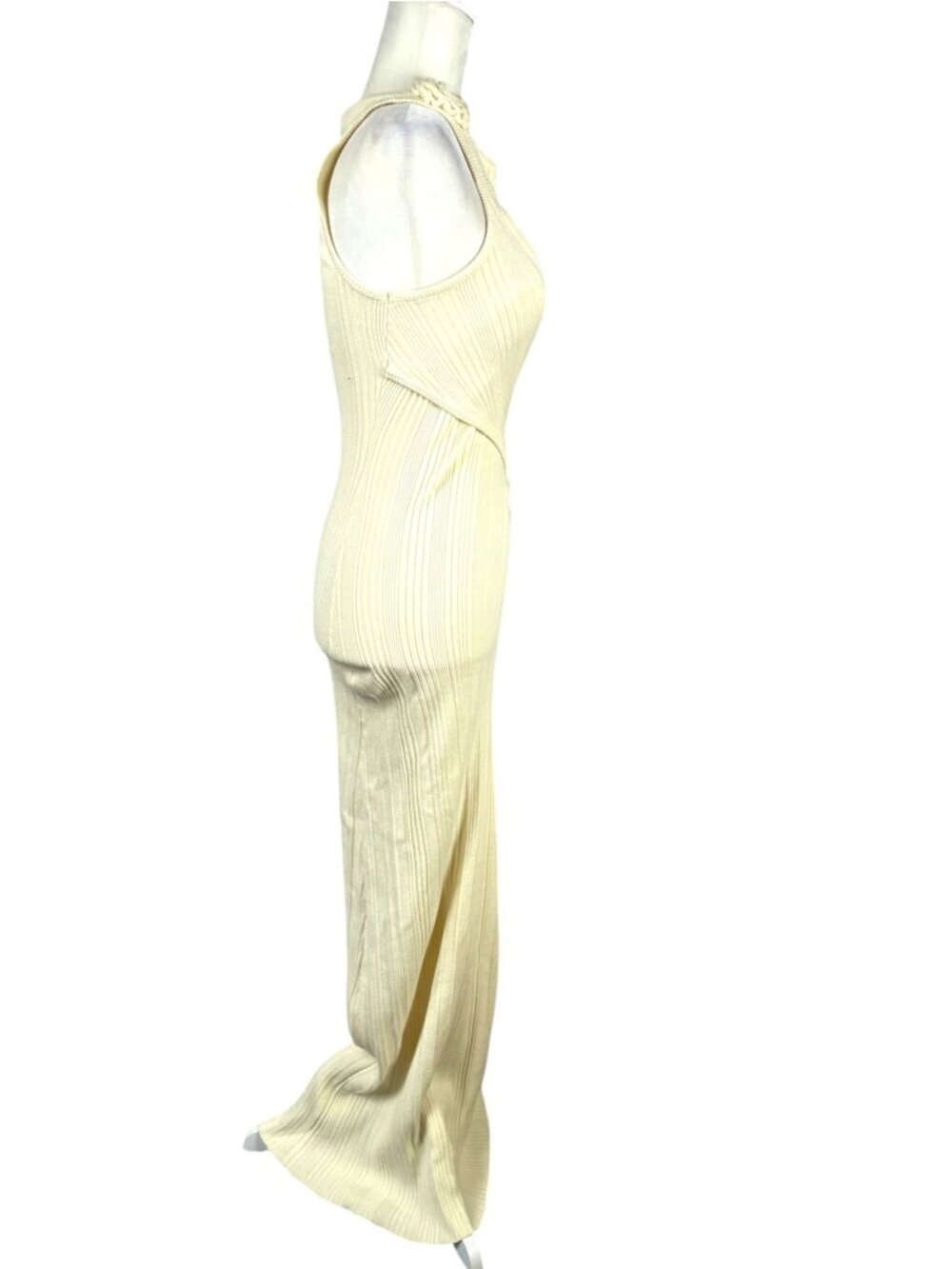 Lovers and Friends Ceres Maxi Dress Cream SZ XS Luxury Formal Prom Knit dress - Picture 4 of 13